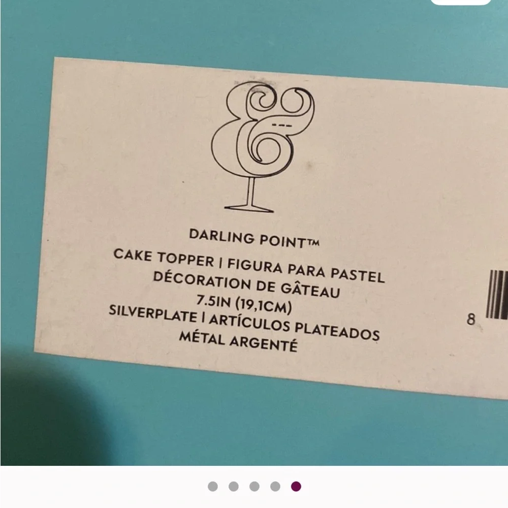 Kate spade mr & mrs wedding cake topper nib new nwt - Picture 2 of 3